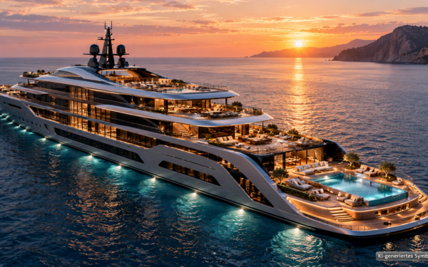 190 Meter Luxus auf See: Superyacht-Konzept Shinobi bietet private Residenzen mit bis zu 224 Quadratmetern